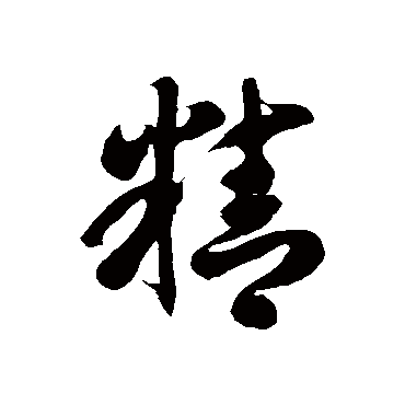 精_精字怎么写好看_精的写法_书法字典_大圈网